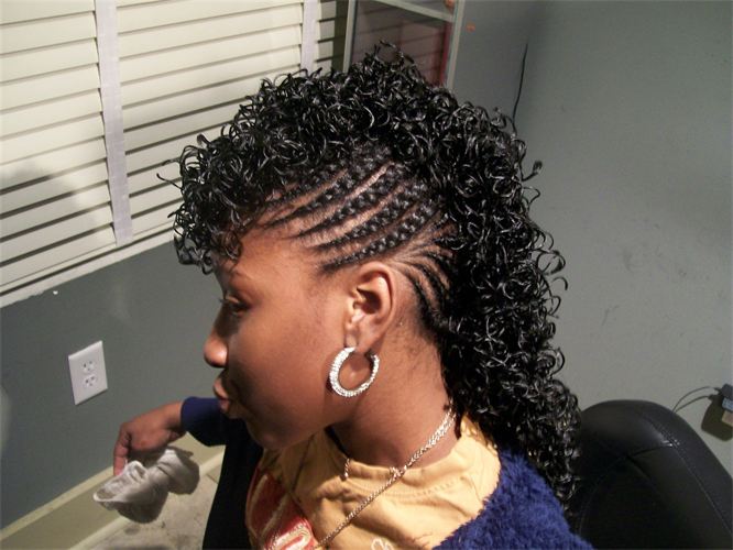 Braided Mohawk with Blue Highlights - wide 2