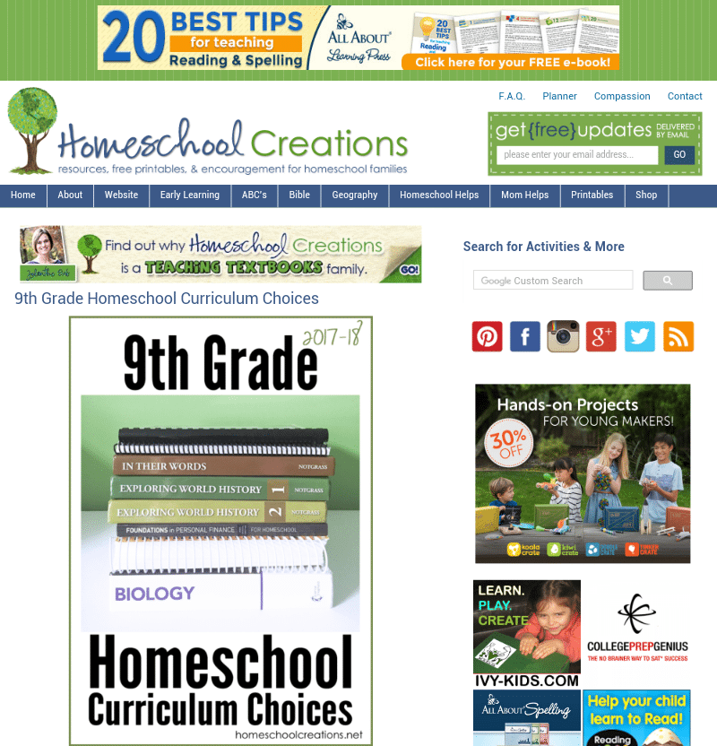 Homeschool blogs