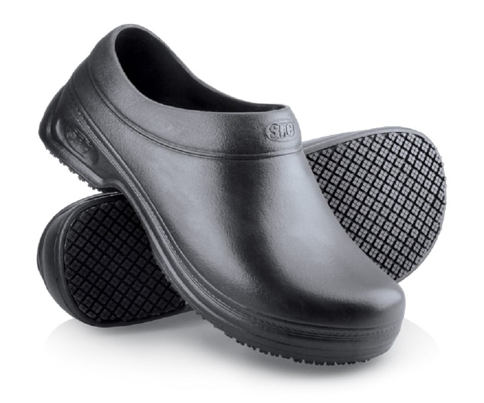 black polishable non slip shoes