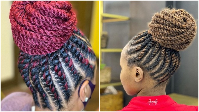 Elegant Twists, Natural and Braided Updo Hairstyles