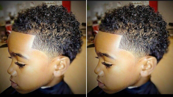 Curly haircut for black boyss