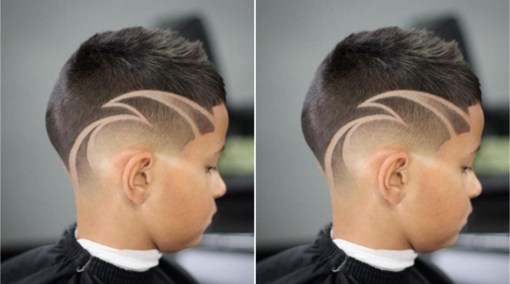 Creative haircut for black boys